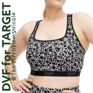 DVF Black and White Sports Bra